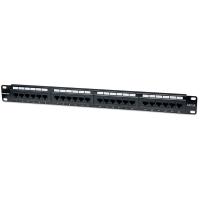 INTELLINET 1U 24-port UTP Cat5e črn patch panel