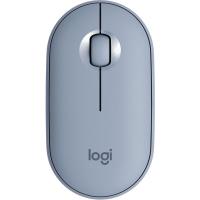 LOGITECH PEBBLE M350 brezžična Bluetooth optična modro siva miška