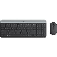 LOGITECH MK470 Slim Combo brezžična grafitna tipkovnica + miška