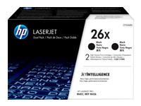 HP 26X 2-pack Black Toner Cartridges