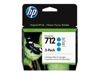 HP 712 3-Pack 29-ml Cyan Ink Cartridge
