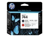 HP 744 Printhead Matte Black/ Red