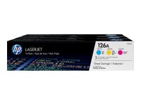 HP 126A 3-pack toner cyan/magenta/yellow