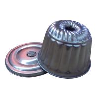 Pekač puding s pokrovom 1,2l / 18x12cm siv / ogljikovo jeklo, premaz