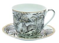 Easy Life Skodelica s podstavkom Rain Forest Retro 400 ml / porcelan