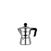 Alessi Moka kafetiera espresso za 3 skodelice / črn ročaj / aluminij