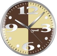 Lowell Okrogla stenska ura 28cm / rjava / inox