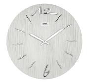 Lowell Okrogla stenska ura perla 40cm / svetlo siva / les