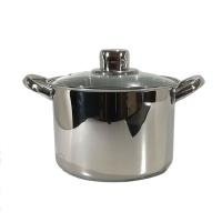 Gusto Casa Steel lonec s steklenim pokrovom 16cm / 2,5l / 2 ročaja / indukcija / inox, steklo