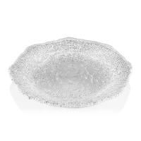 IVV Servirni krožnik Diamante 34cm / okrogel / prozoren / steklo