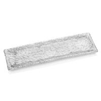 IVV Servirni krožnik Diamante 43x13cm/ pravokoten / prozoren / steklo