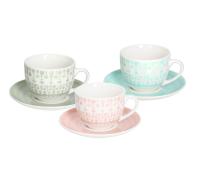 Tognana Metropolis Gipsy Soft set 6kos skodelice za čaj 200ml s podstavkom / porcelan