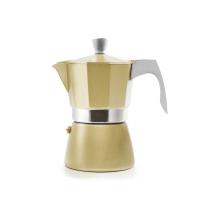 Ibili Kafetiera Evva Golden / za 3 skodelice / zlata / indukcija / aluminij, inox