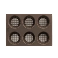 Lekue Silikonski pekač okroglih žemljice Bread Rolls 8cm / 6-delni / rjav / silikon