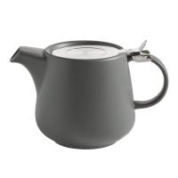 Maxwell&Williams Čajnik za poparke Tint Charcoal / 600ml / porcelan, inox
