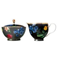 Maxwell&Williams Set vrček in sladkornica Contessa / črn / porcelan