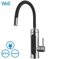 WELL WHIPPY električna grelna pipa, 3000W, 110cm kabel, 360° vrtljiva / upogljiva cev, LCD zaslon, IPX4 vodoodpornost, topla/vroča voda v nekaj sekundah