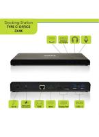 PORT Designs Docking Station PORT Type C, office 3x4K