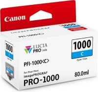 Canon ČRNILO PFI-1000 CYAN ZA IMAGEPROGRAF PRO-1000, 80 ml