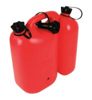 POSODA RDEČA ZA GORIVO 5L IN OLJE 3L, Z GIBLJIVIM DULCEM