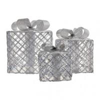 LED dekoracija - darila 3 velikosti, notranji, CW, timer