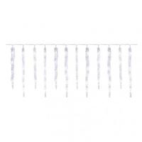 LED božična girlanda – ledene sveče, 12 kosov, 3,6 m, zunanja in notranja, hladna bela