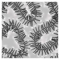 LED božična veriga – jež, 7,2 m, zunanja in notranja, hladna bela, programi, časovnik