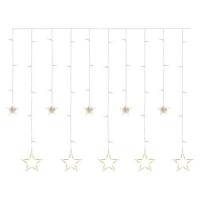 LED božični zastor – zvezde, 185x105 cm, notranji, topla bela